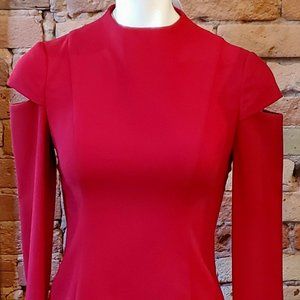 Red Black Halo Sheath Dress NWT Size 2